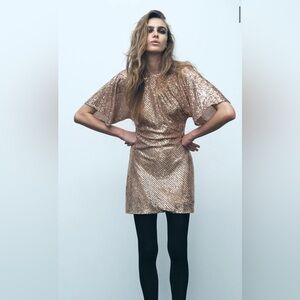 Zara Festive Days Sequin Mini Dress – Size Small – Brand New With Tags